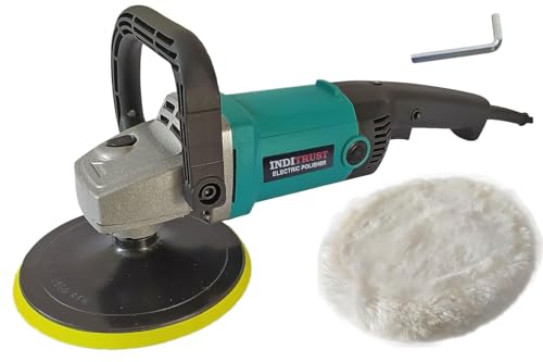 Image of Inditrust Electric Car Polisher Machine, 1500W, 7-inch, Variable Speed Control, 6-Months Warranty Copper Winding, with Buffing Pad