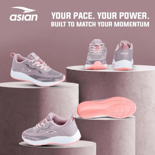 Image of ASIAN Mercury-25 Women's Sports Shoes | Trendy, Comfortable Walking Sneakers | Memory Foam Technology, Breathable Knit for Running, Walking & Travel