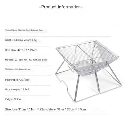Poêle de camping portable multifonction avec barbecue et poêle à charbon