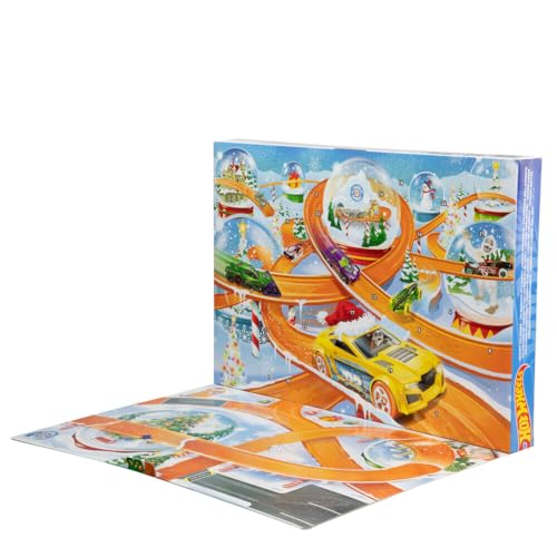 Calendario de Adviento Hot Wheels 2024 con 8 autos escala 1:64 miniatura 4