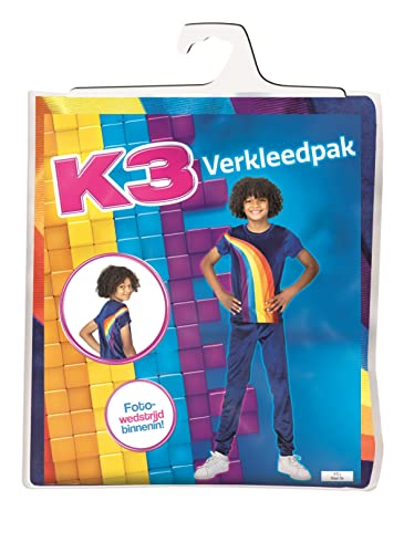 K3 - VĂŞtements pour habillage - Costume - Arc-en-ciel - Taille 116-3-5 ans - Bleu