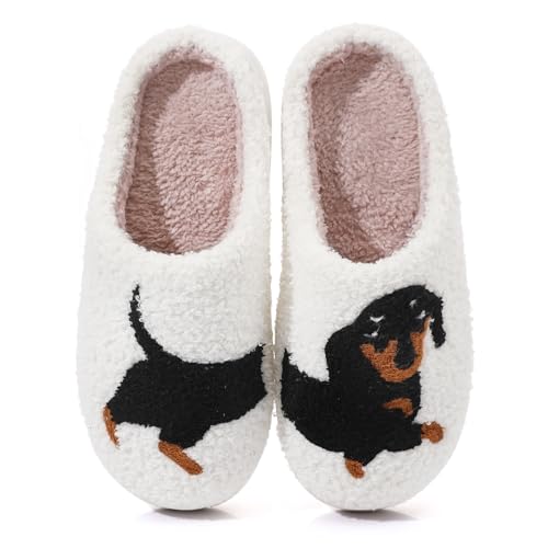 Manooby Animal Slippers for Women Winter Fluffy Plush Women Slippers Cute Cartoon House Slippers Cuddly Warm Shoes Indoor and Outdoor