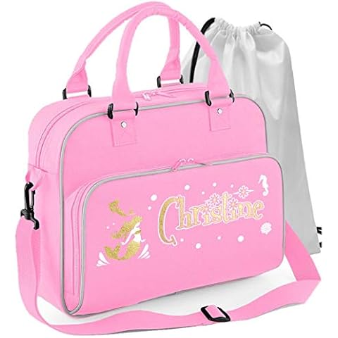 MusicaliTee Swimming Mermaid - Personalised - PINK - DUO SWIM Kit & Wet Bag Cover