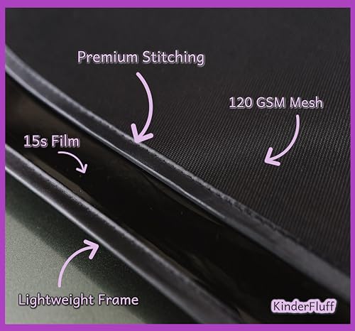 kinder Fluff Car Window Shade (4Pack)-The Only Certified Cockpit & Car Window Sun Shade for Baby & Pilots Proven to Block 99.95% UVR -Mom's Choice Gold Award- Aircraft & Car Seat Sun Protection - L