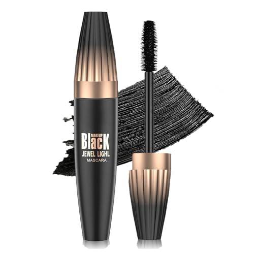 Máscara de Pestañas 24H Push Up y Waterproof - Efecto Rizado Duradero y Volumen Intenso Sin Grumos (Negro)