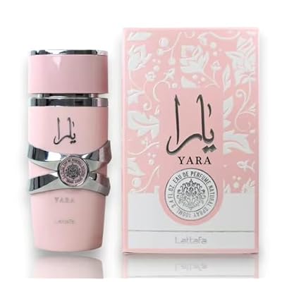 Lattafa Perfumes Yara Pink and Asad Bourbon Eau de Parfum, 100ml, 2 Pack Bundle