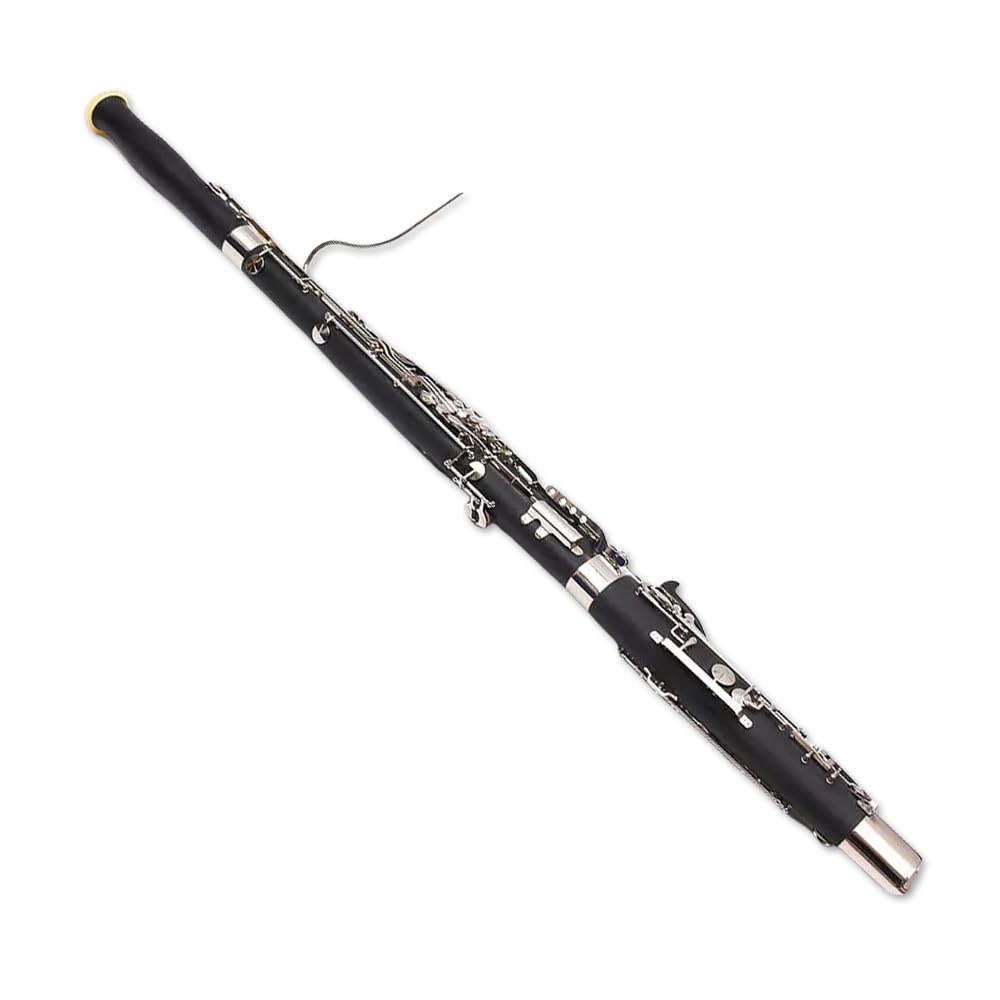 Fagott C-Schlüssel 26 Tasten, versilbertes Ahornholz/synthetisches Holz, Blasinstrument mit Etui, Zubehör-Set für Studenten, Anfänger, Fortgeschrittene (synthetisches Holz)