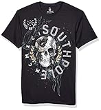 Sondergrößentyp: Standard. Southpole Herren Classic Graphic Tee T-Shirt, Schwarzer Totenkopf, Groß