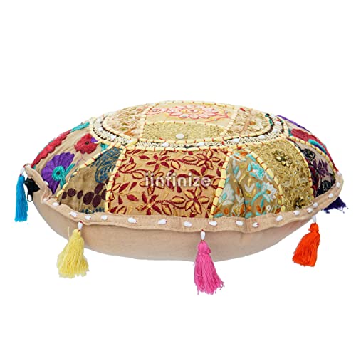 Housse de coussin ethnique beige pour raviver un canapé terne - 3