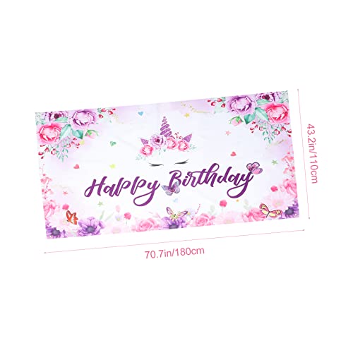 iplusmile 4Pçslayoutdefotografiacenadeunicórnioaniversáriocriançaspanodefundodecoraçãodefestadefotos