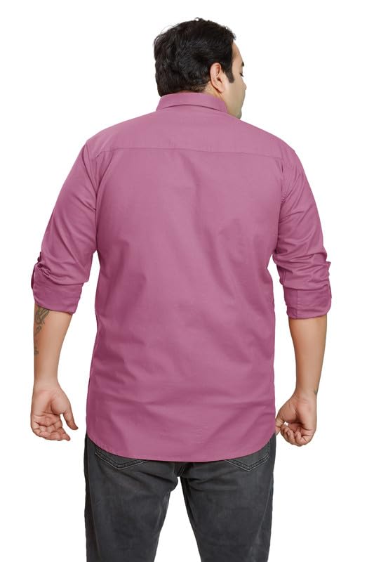 Image of BE ACTIVE Plus Size Lycra Cotton Satin for Men Shirts|| All Plus Size Men|| Cotton Stylish Full Sleeves Shirt for Men