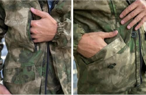 Uniforme de combat militaire robuste en tissu camouflage tactique Vert B - 6