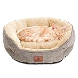 WINDRACING Cat Beds for Indoor Cats,Kitten Bed,Dog Bed for Extra Small Dogs Breeds,Puppy Kennel Bed, Comfy Durable Pet Sleeping Bed, Washable Roun Cat Bed & Non-Slip Bottom, Size 19'L x 16'W x 6.5'Th