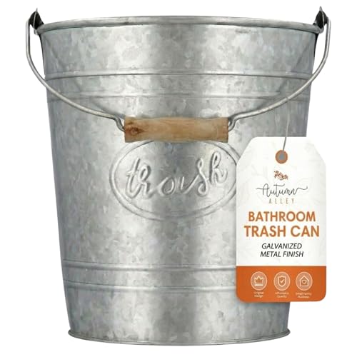 Autumn Alley Rustic Farmhouse Bathroom Trash Can - Country Style