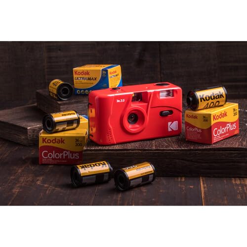 Conjunto de câmera instantânea Kodak M35: 2 películas Kodak GC36 + pacote com 4 pilhas AAA + pano de