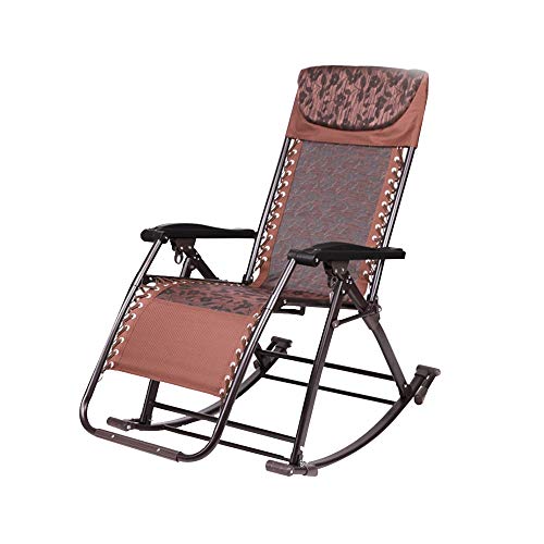 Silla mecedora portátil Bseack, silla de salón plegable, respaldo ajustable, silla para el hogar para el viejo hombre, capacidad de carga nominal para balcón de jardín, 180 kg