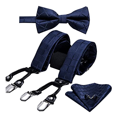 Set de Suspensores, Corbata y Pañuelo en Seda para Hombre miniatura 3
