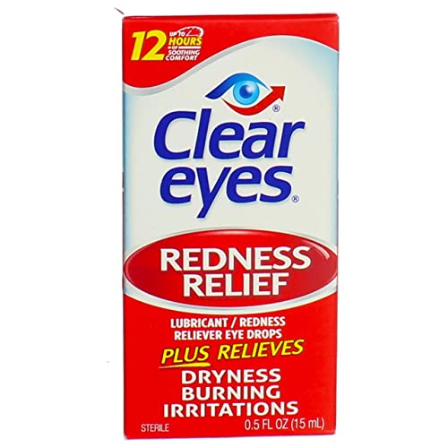 Clear Eyes Redness Relief Drops 0.50 oz (Pack of 2)