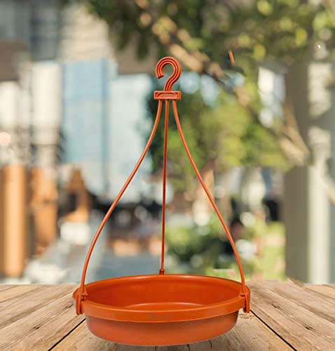 Image of Deskart Hanging Bird Water Feeder Stand | Pack of 3 Outdoor Plastic Bird Water Dispenser Bowl for Garden and Balcony