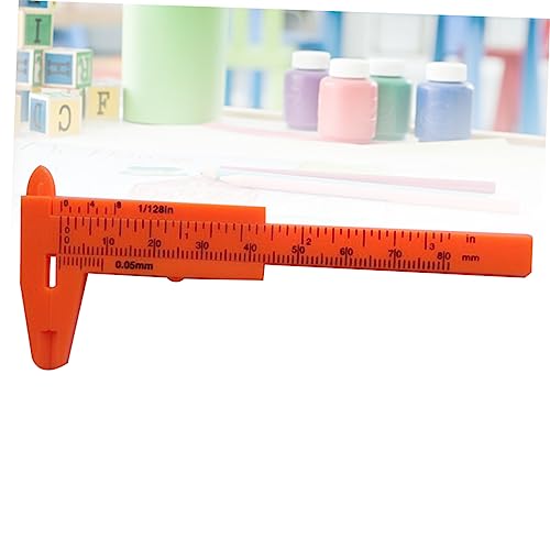 Calibrador Vernier Mini de Plástico Naranja para Joyería miniatura 5
