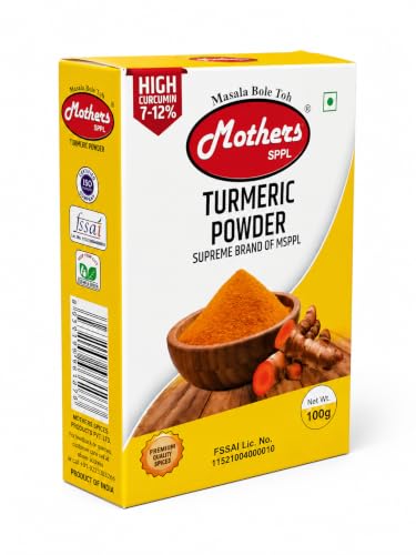 Image of MOTHERS SPPL Turmeric Powder 100gm Pack of 3 Pure, Fine-Ground Haldi with Bright Natural Yellow Colour & Rich Aroma Essential Haldi Powder for Everyday Indian Cooking