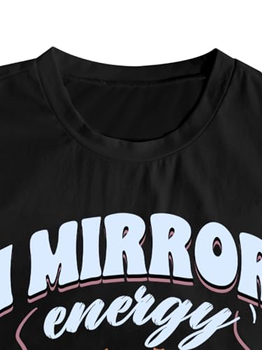 Image of BEAUDRM Women's Graphic Tees Y2K Crop Top Slogan Print Crew Neck T-Shirt 2000s Shirt Summer Tops