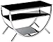 Kings Brand Furniture Dedham Chrome Metal with Glass Shelves TV Stand