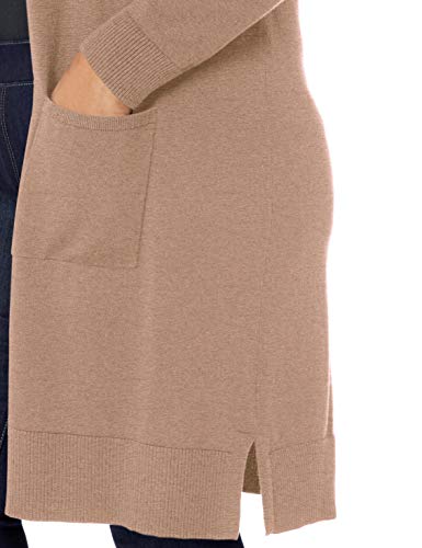 Image of Amazon Essentials Women's Lightweight Mid Length Open-Front Long-Sleeve Cardigan Sweater, Ribbed (Available in Plus Size)