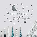 XYVRS Dream Big Little One Wall Decal Quote Sticker Nursery 