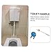 SEWACC 2pcs Front Mounted Toilet Tank Handle and Flapper Replacement Kit Flush Lever for Quick Leak Repair Tool Installation Compatible with Standard Toilets
