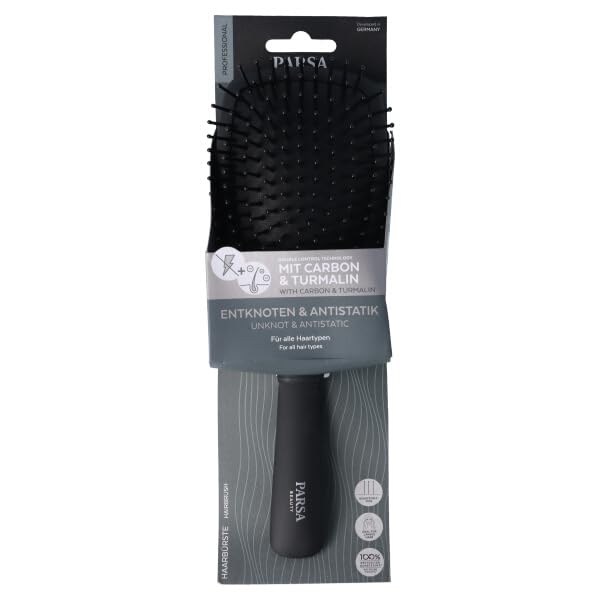 PARSA Beauty Professional Active Ingredient Brush Carbon + Tourmaline (Paddle Brush Large)