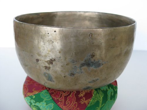 Heither and Yon - Campana tibetana, 18 cm, nota F, chakra del cuore, grande sostegno, molte immagini fornite