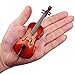 Dselvgvu Wooden Miniature Cello with Stand, Bow and Case Mini Musical Instrument Cello Replica Collectible Figurines Dollhouse Accessories Model Home Decoration Display Ornament (5.51