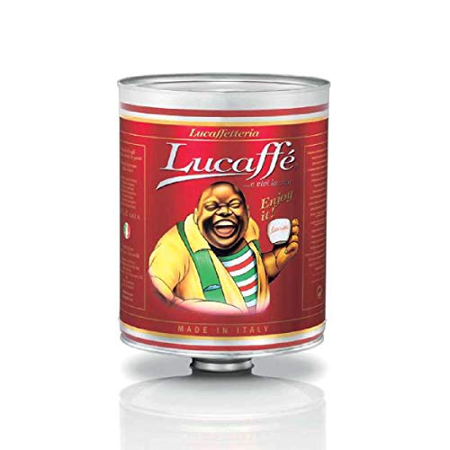 LUCAFFÈ LUCAFFETTERIA Granos de café, lata de acero de 2 kg que ahorra aroma, granos de café Arabica Gourmet, sabor…