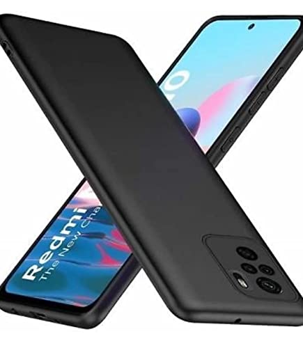 Image of Mobile Back Cover Case for Redmi Note 10 (Silicone Case|CameraProtection|Black SC1510)