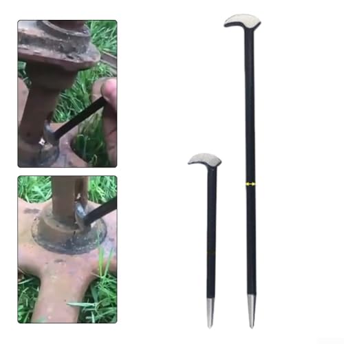 Palanca de extracción de clavos de doble extremo, construcción de acero de alto carbono, dos tamaños disponibles, herramienta multiusos (15 cm)