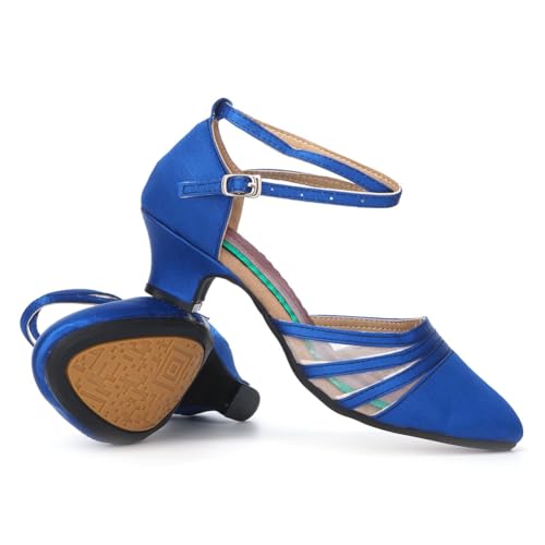 SWDZM Women's Ballroom Dance Shoes Closed Toe Latin Salsa Tango Character Dance Shoes Low Heel2