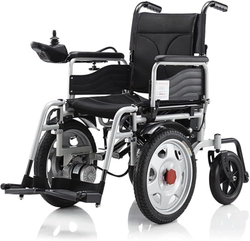 Silla de Ruedas eléctrica Ligera y Plegable for Todo Terreno for Adultos, batería de Litio de 20 Ah, Capacidad de Carga máxima de 150 kg.(Black)