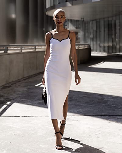 The Drop Women's White Bodycon Dress With Sweetheart Neckline By @Signedblake, M #TOP1