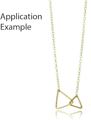 Miniatura 5 de Adabele BF72-1 - 50 piezas de eslabones triangulares dorados resistentes al deslustre, conector geométrico de 0.472 pulgadas, marco de bisel de