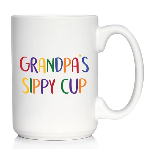 Taza grande blanca de cerámica para abuelo miniatura 1