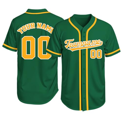 Image of Custom Baseball Jersey Personalized Stitched or Printed Name Number Baseball Shirt Sports Uniform Gifts for Men Women Youth