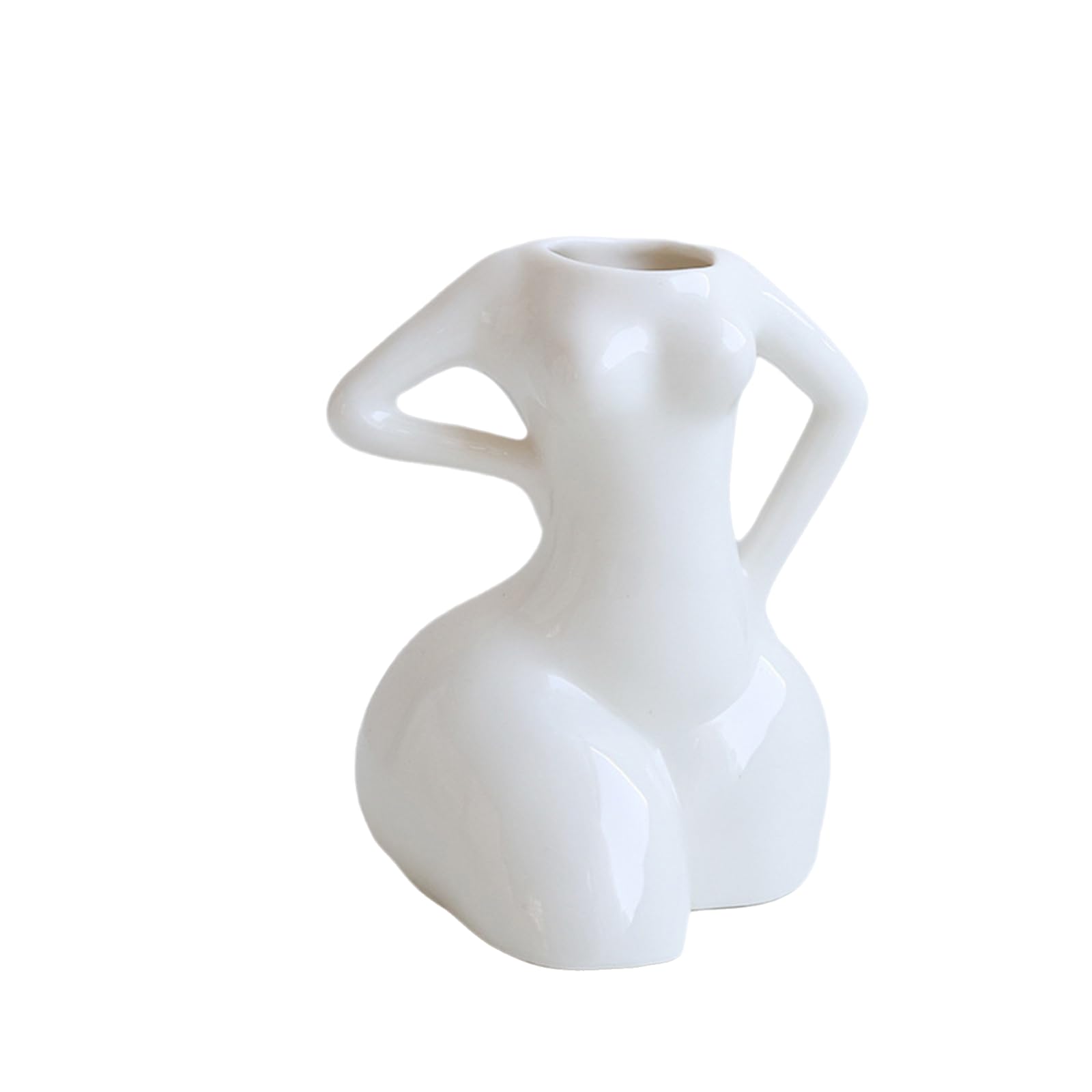Vase corps féminin abstrait en céramique étanche pour bouquet unique