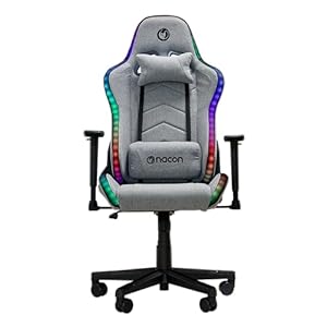 Nacon Gaming Pro CH-675RGB Ergonomische gamingstoel met RGB-verlichting, lendenkussen en hoofdsteun, kantelbaar
