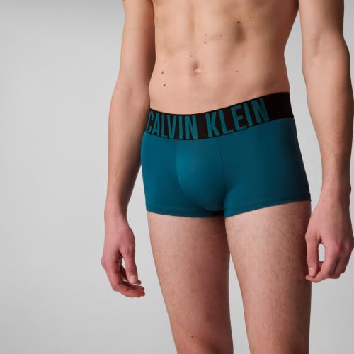 Calvin Klein Herren Intense Power 3er-Pack Low Rise Trunk, Aqua Bar, Schwarz, Brisk Blue, X-Large – Ansicht 2