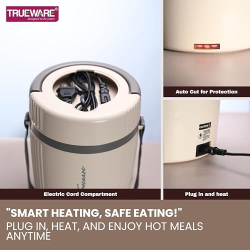 Image of Tureware Electric 4 PU Insulated 4 Stainless Steel Container 450 ML Each Thermoware Electric Lunch Box