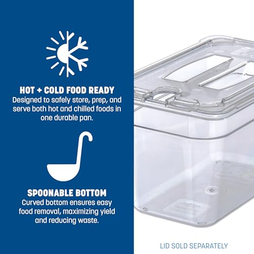 Carlisle FoodService Products StorPlus Food Storage Container 1/3 Size Food Pan for Serving and Storing Hot or Cold Food, 7.3 Qt, 6 Count, Clear by Carlisle FoodService Products - Used condition - Image 4
