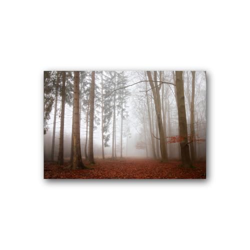 Tableau sur toile forêt brumeuse de qualité premium pour décoration élégante