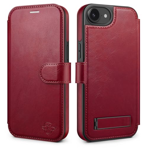 SkyDucky Wallet Case for iPhone 17E 6.1"/16E 6.1",Stand, Red by SkyDucky - Used condition - US$23.00