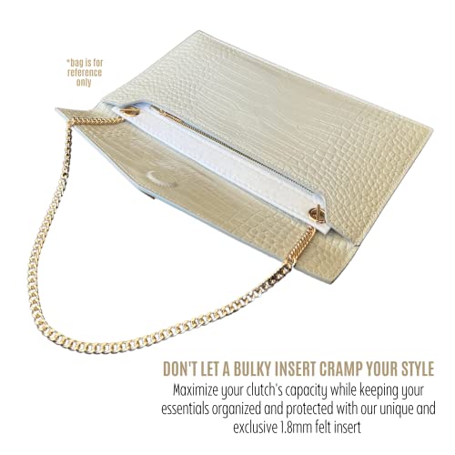 Uptown Clutch Conversion Kit With Gold Chain Wristlet Insert Wallet On Chain Woc Uptown Pouch Insert (Beige) #TOP7